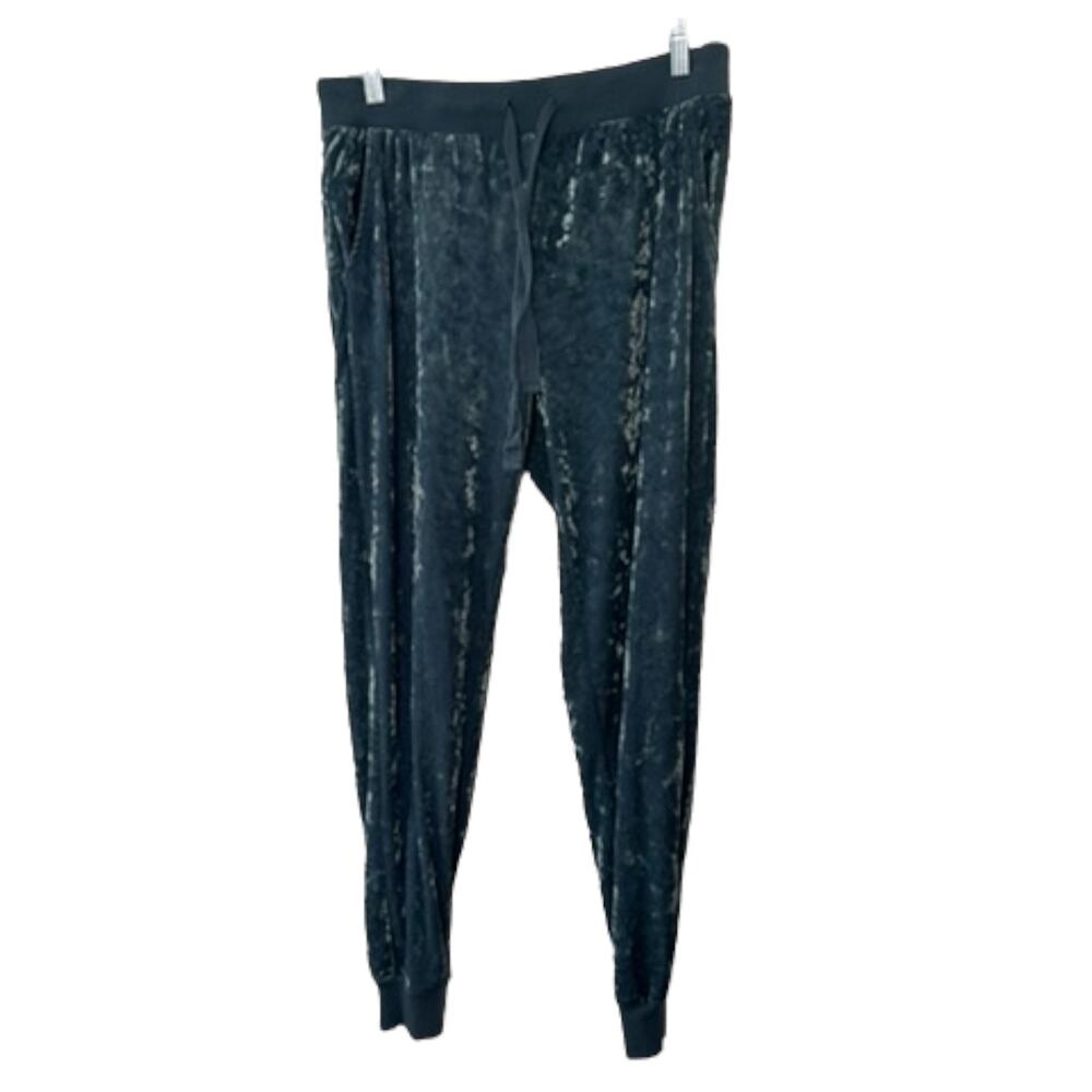 Aerie Blue Velour Loungewear Elastic Waist Jogger Pants Size Small